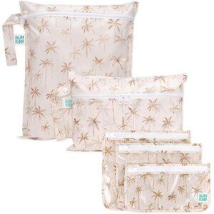 Waterproof Wet Bag & Clear Travel Bags - For Beach A2 Palm Trees 5pc